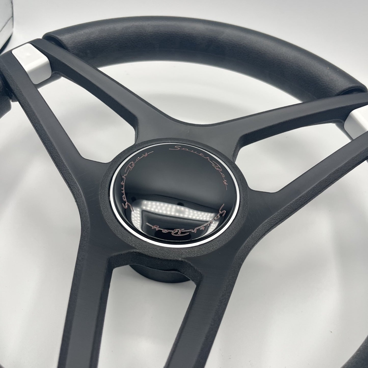 Molino Black w/Soft Touch Urethane Rim Boat Steering Wheel | South Bay Boats
