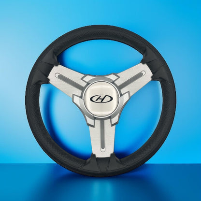 Model 15 Marine Steering Wheel Brushed Alum Spokes | HarrisKayote