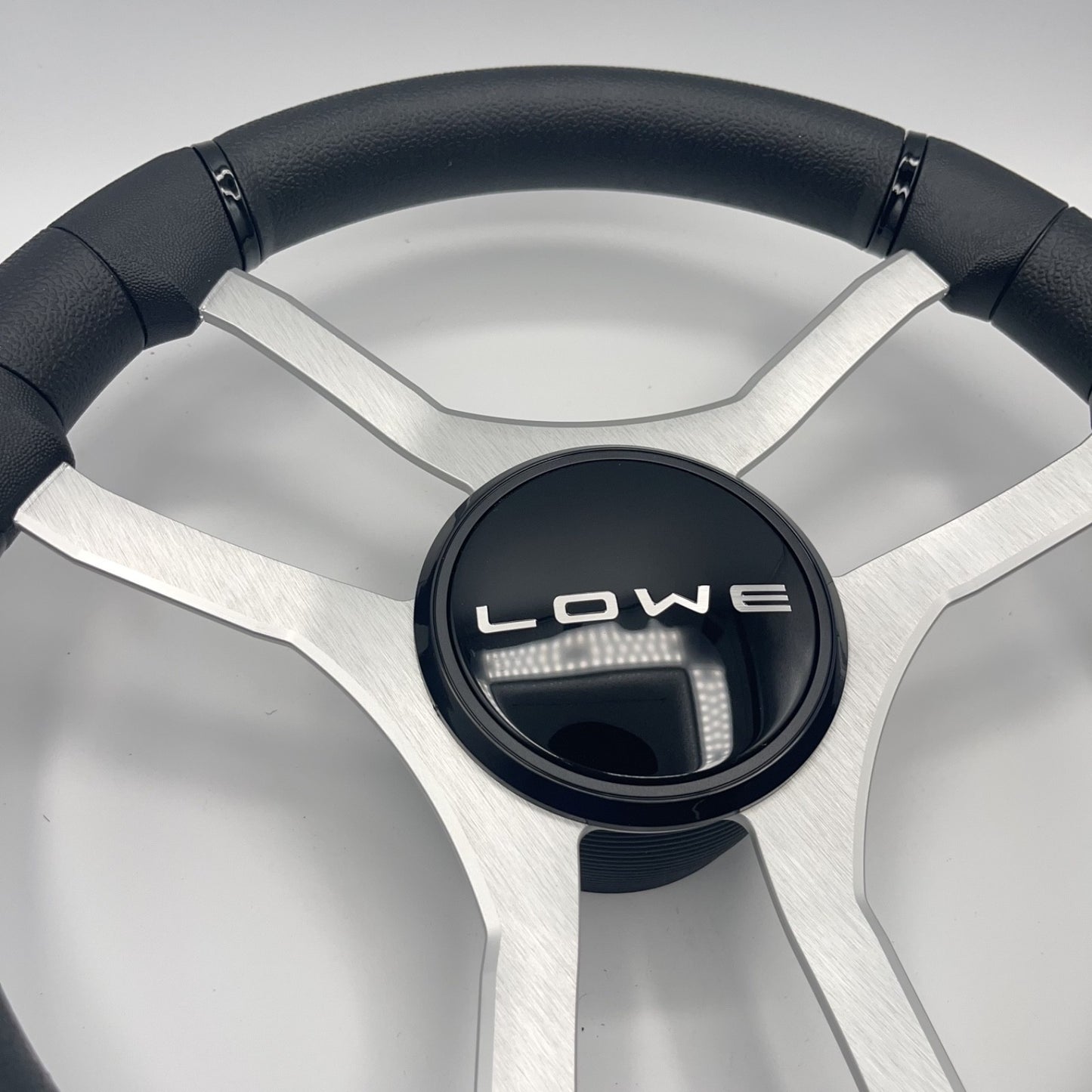 Malera Boat Steering Wheel Brushed Aluminum Spokes | Lowe Boats