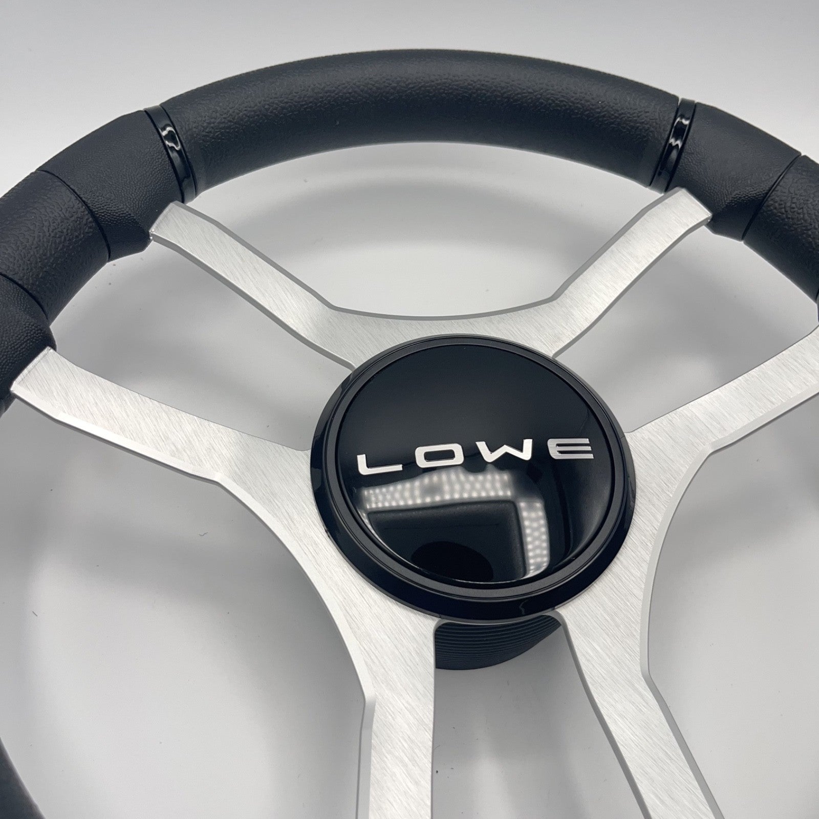 Malera Boat Steering Wheel Brushed Aluminum Spokes | Lowe Boats