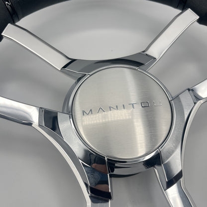 Malera Boat Steering Wheel Chrome Spokes | Manitou Chrome Star