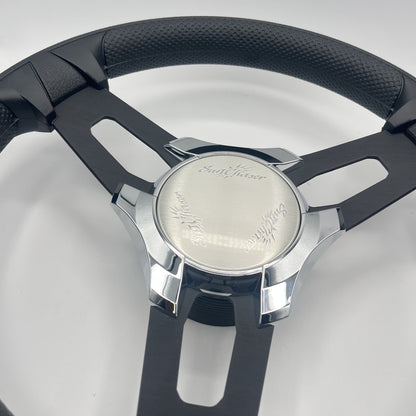 Gussi Italia Boat Model 15 Steering Wheel Black Brushed Alum Spokes | SunChaser