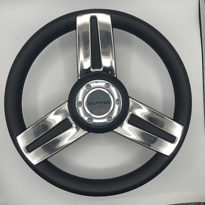 Gussi Italia Marine Steering Wheel Stainless Steel Spokes Soft Touch Rim | Supra