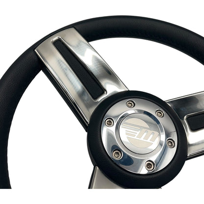 Gussi Italia Marine Steering Wheel Stainless Steel Spoke Soft Touch Rim | Malibu