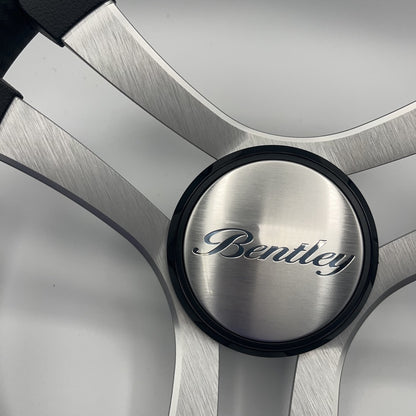 Benaco Boat Steering Wheel Brushed Aluminum Spokes | Bentley