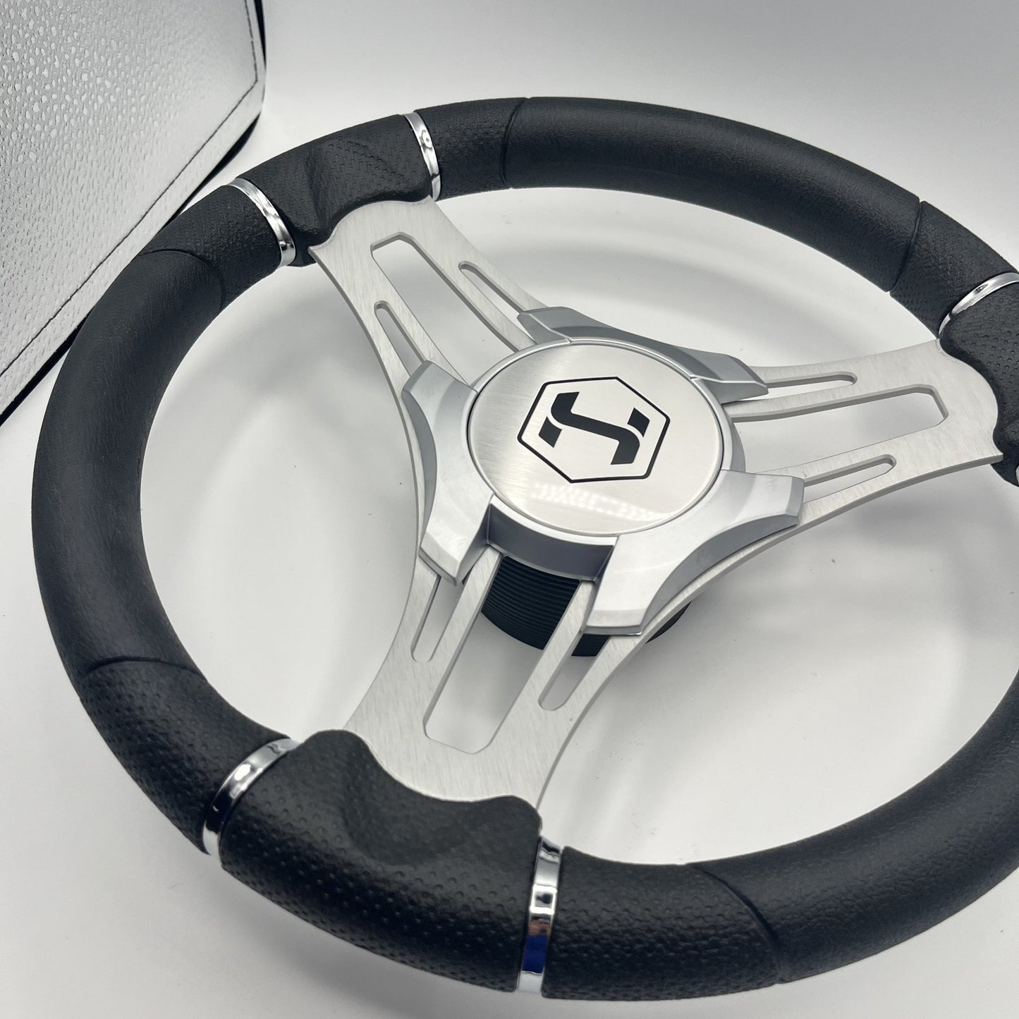 Verona Boat Steering Wheel Brush Alum Spoke | Harris Pontoon