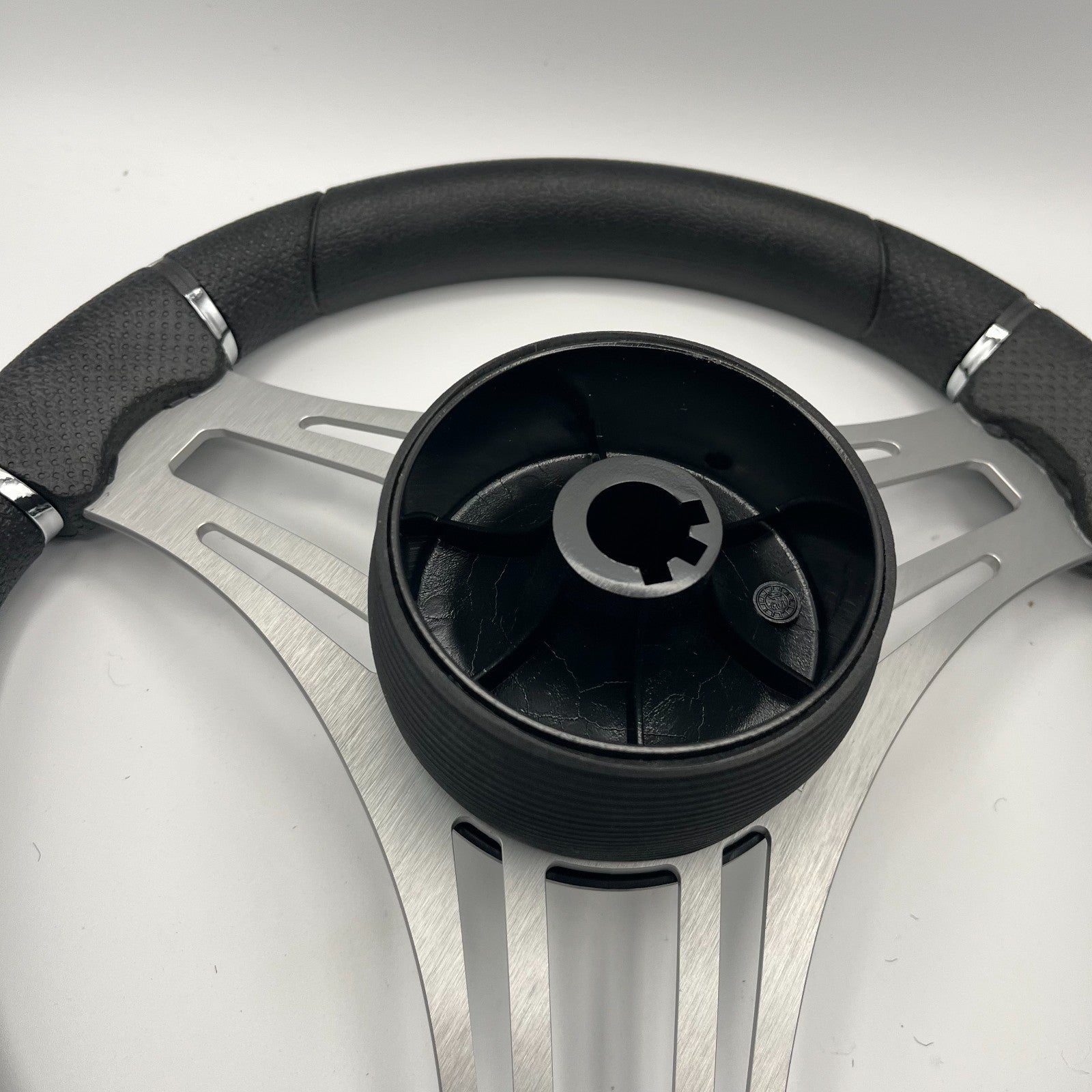 Verona Boat Steering Wheel Brushed Aluminum Spokes | Lowe