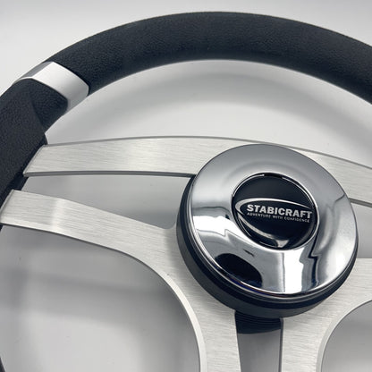 Badia Boat Steering Wheel Brushed Aluminum Spokes | Stabicraft