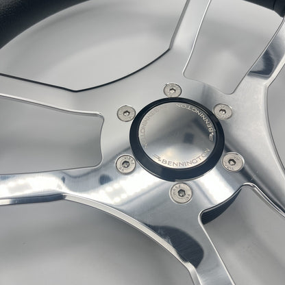 Malera Boat Steering Wheel Chrome Spokes | Snap-in Stainless Bennington