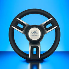 Gussi Italia Black Model 702 Steering Wheel | Monterey Boats Logo