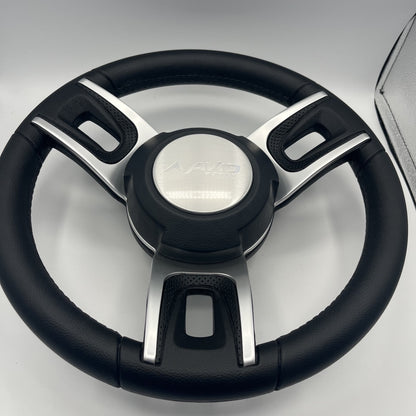 Gussi Italia Black Model 702 Steering Wheel | Avid Boats