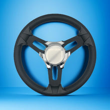 Model 15 Boat Steering Wheel Black Brushed Alum Spokes | Starcraft