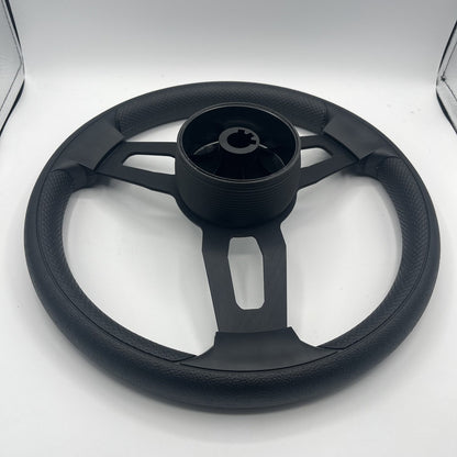 Gussi Italia Model 15 Steering Wheel Blk Brushed Alum Spokes | Regal