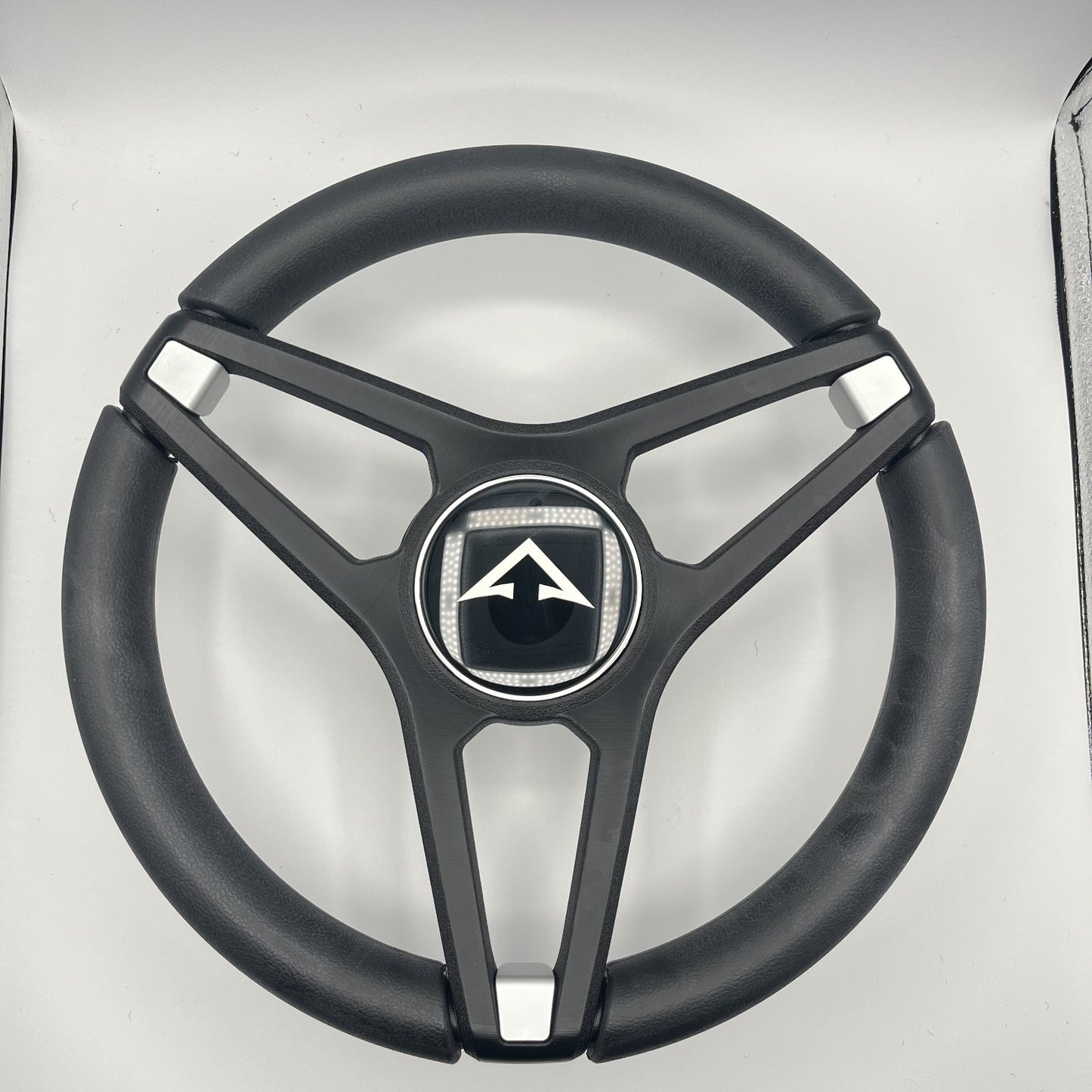 Molino Black & Silver Accents Golf Cart Steering Wheel fits AYRO EV Cart