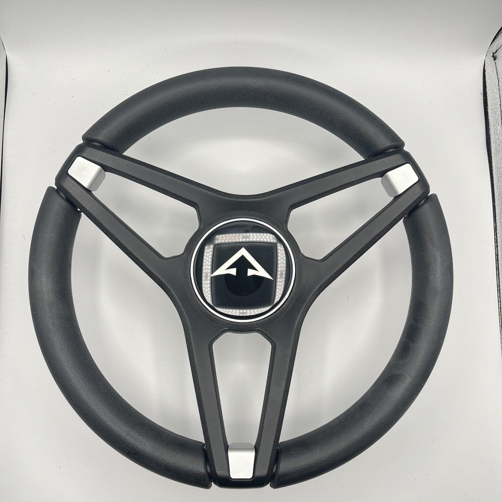 Molino Black & Silver Accents Golf Cart Steering Wheel fits AYRO EV Cart
