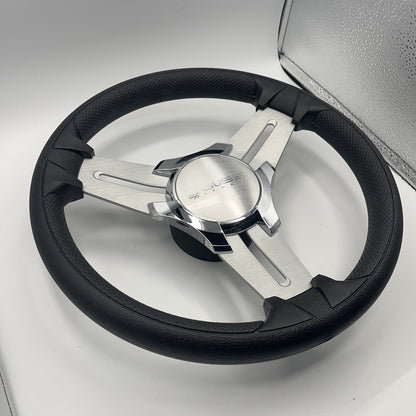 Model 15A Marine Steering Wheel Brushed Alum Spokes | Gussi Italia Cap