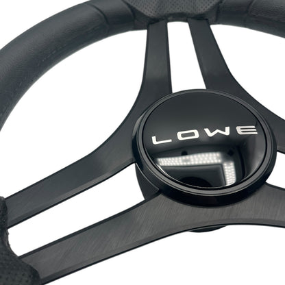 Molinara Marine Steering Wheel Black Brushed Aluminum Spokes | Lowe