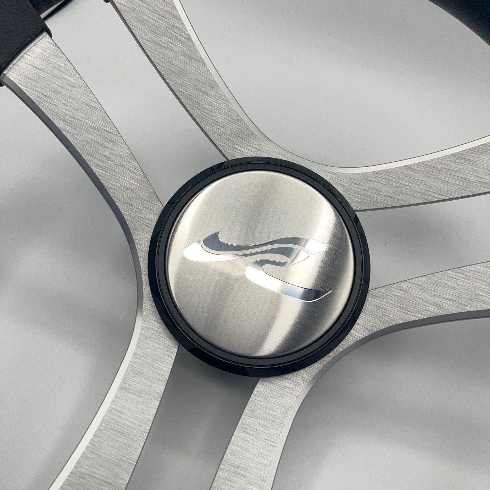 Benaco Boat Steering Wheel Brushed Aluminum Spokes | SeaRay Boats