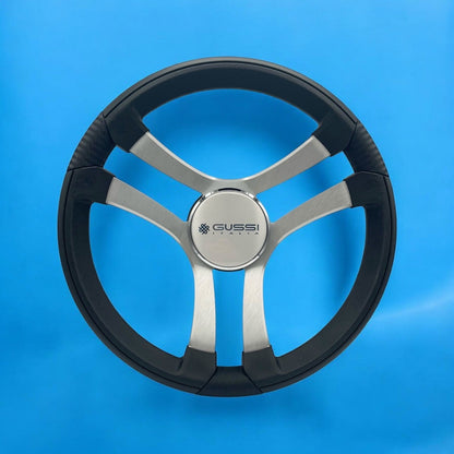 Benaco Boat Steering Wheel Brushed Aluminum Spokes
