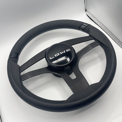Badia Boat Steering Wheel Brushed Black Aluminum Spokes | Lowe Boats