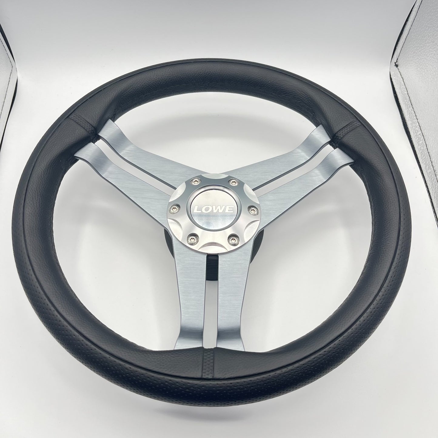 W208 Steering Wheel Gray Brushed Alum Spoke | Lowe Boats