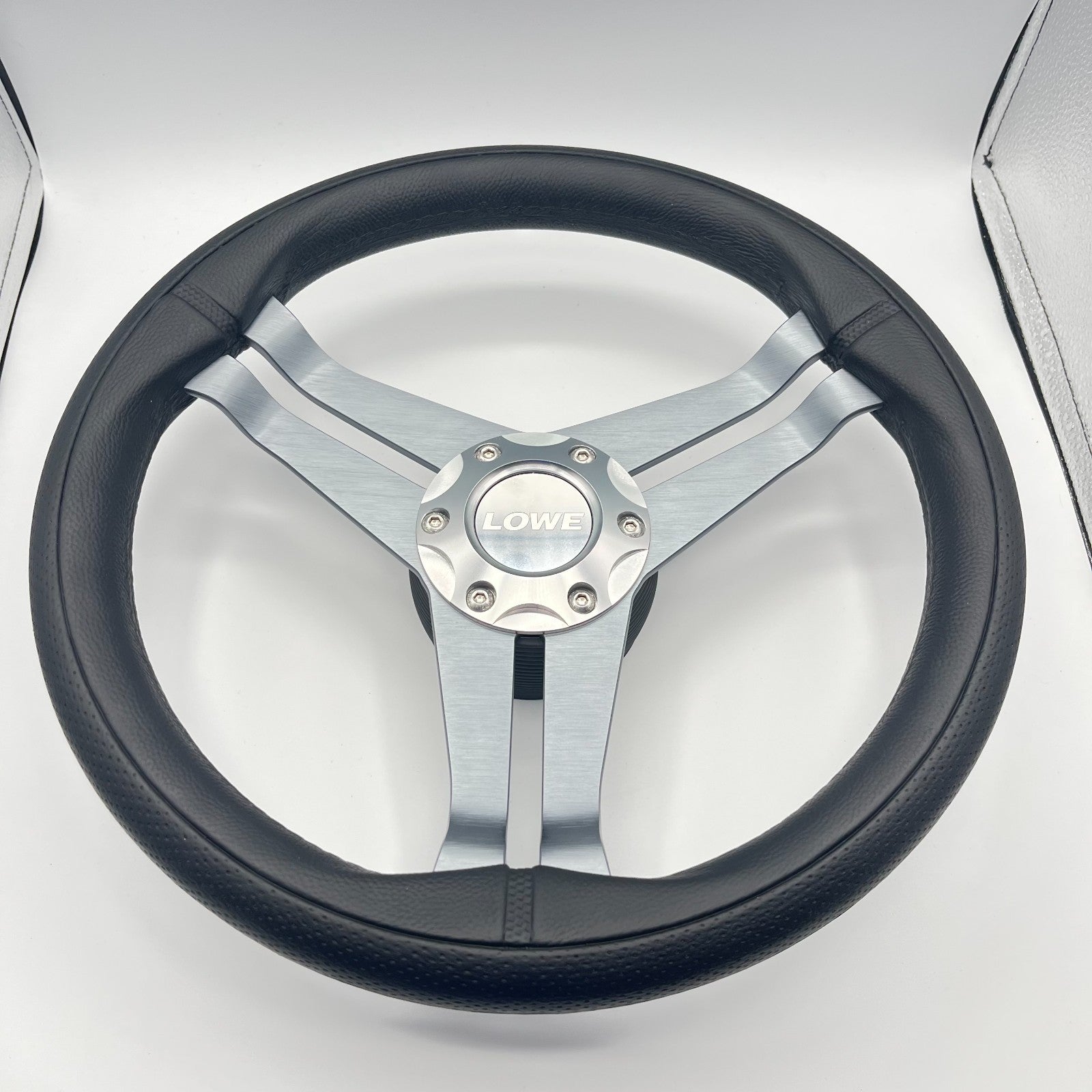 W208 Steering Wheel Gray Brushed Alum Spoke | Lowe Boats