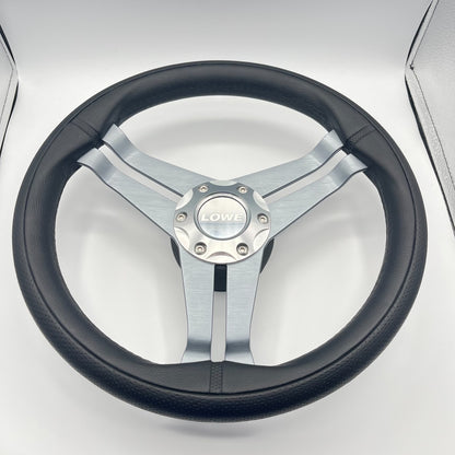 W208 Steering Wheel Gray Brushed Alum Spoke | Lowe Boats