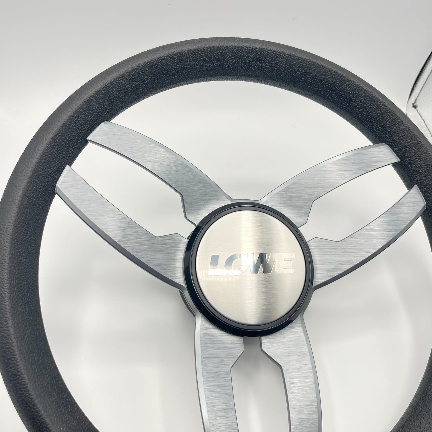 Cabrio Boat Steering Wheel Gray Brushed Alum Spoke | Lowe Boat