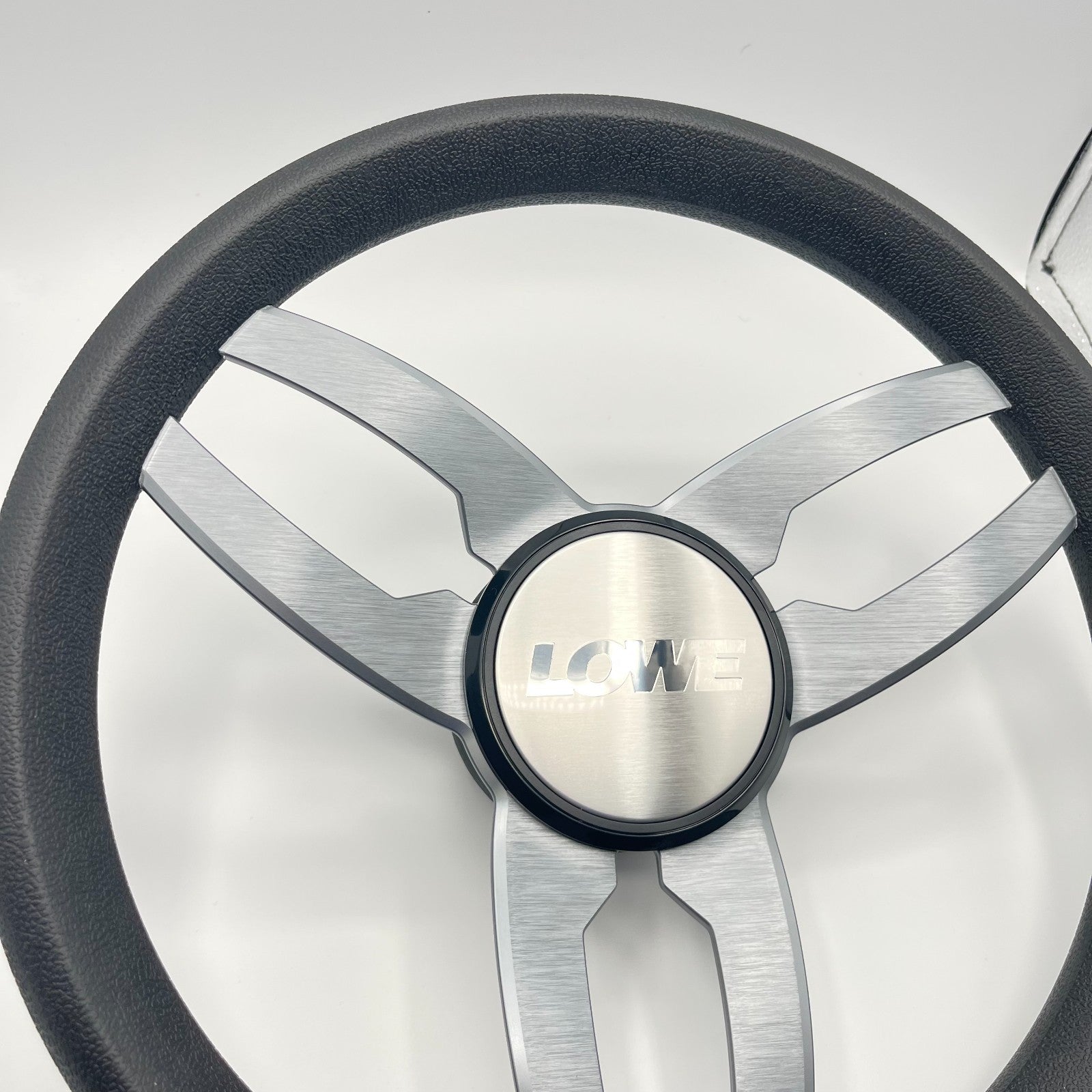 Cabrio Boat Steering Wheel Gray Brushed Alum Spoke | Lowe Boat