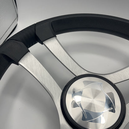 Benaco Boat Steering Wheel Brushed Aluminum Spokes | Stingray