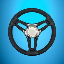 Gussi Italia Marine Steering Wheel Black Brush Metal Spokes | Legend