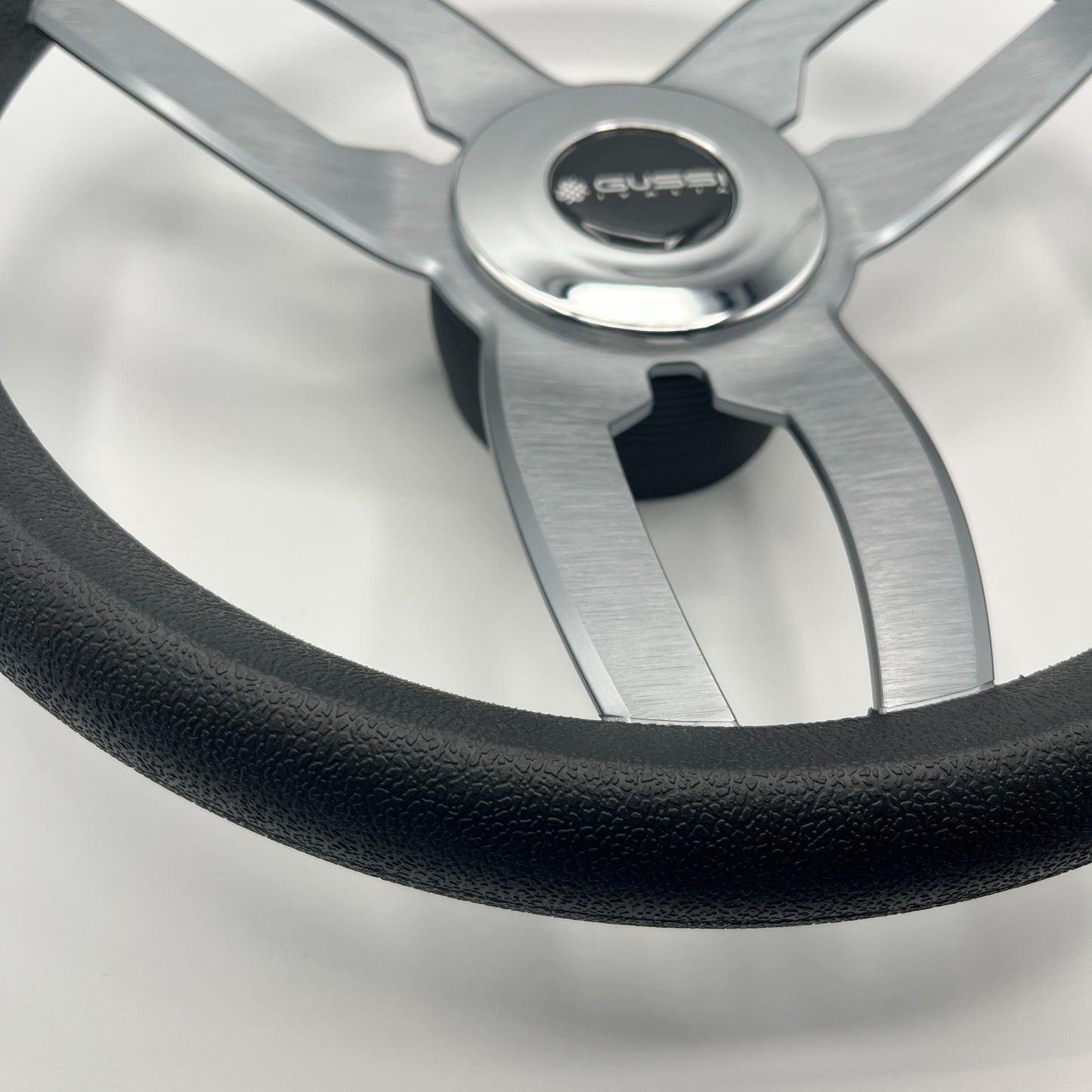 Cabrio Boat Steering Wheel Gray Brushed Alum Spoke | Gussi Italia