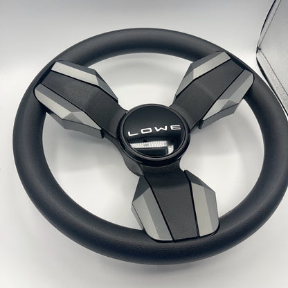 Collina Boat Steering Wheel Dark Gray Inserts - Lowe - Keyed ONLY