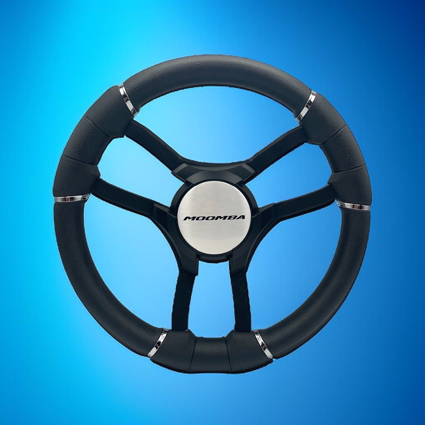 Malera Boat Steering Wheel Black Aluminum Spokes | Moomba Boats