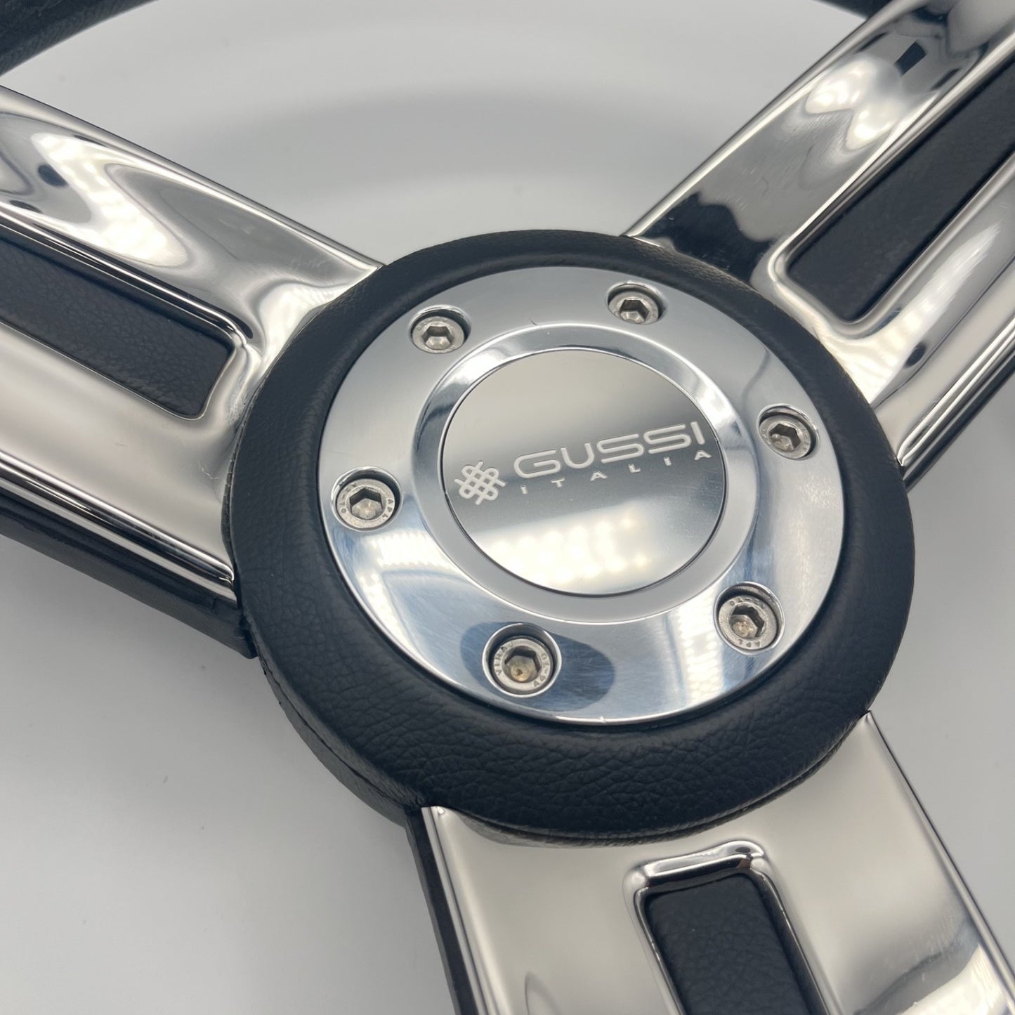 Gussi Italia Marine Steering Wheel Stainless Steel Spoke Soft Touch Rim | Gussi