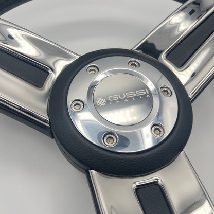 Gussi Italia Marine Steering Wheel Stainless Steel Spoke Soft Touch Rim | Gussi