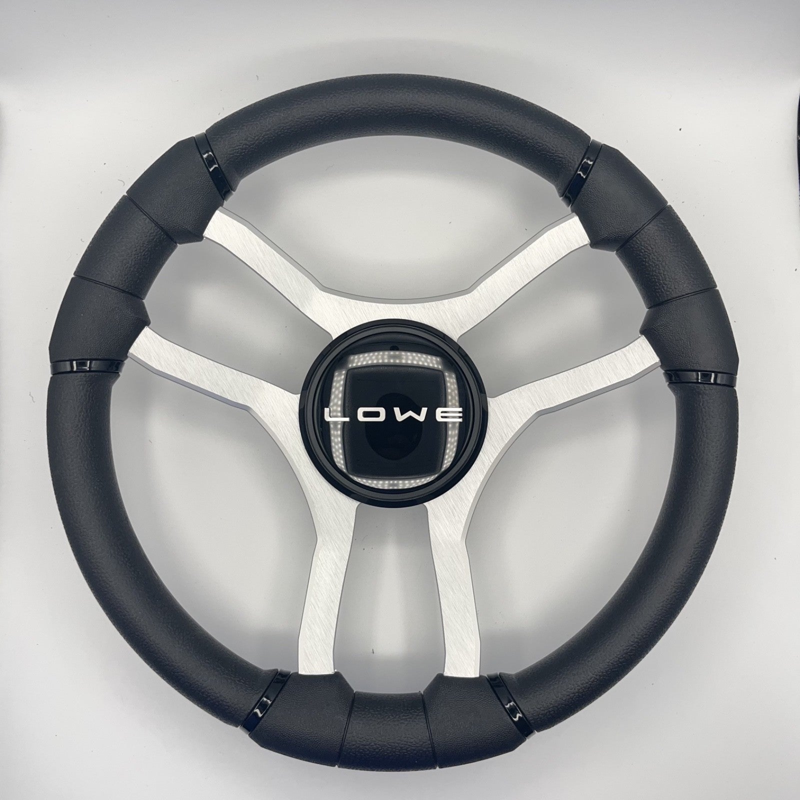 Malera Boat Steering Wheel Brushed Aluminum Spokes | Lowe Boats