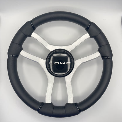 Malera Boat Steering Wheel Brushed Aluminum Spokes | Lowe Boats