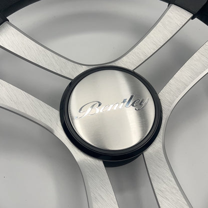 Benaco Boat Steering Wheel Brushed Aluminum Spokes | Bentley