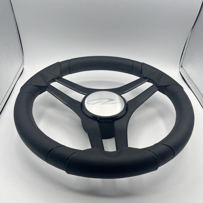 Molinara Marine Steering Wheel Black Brushed Alum Spokes | Regal
