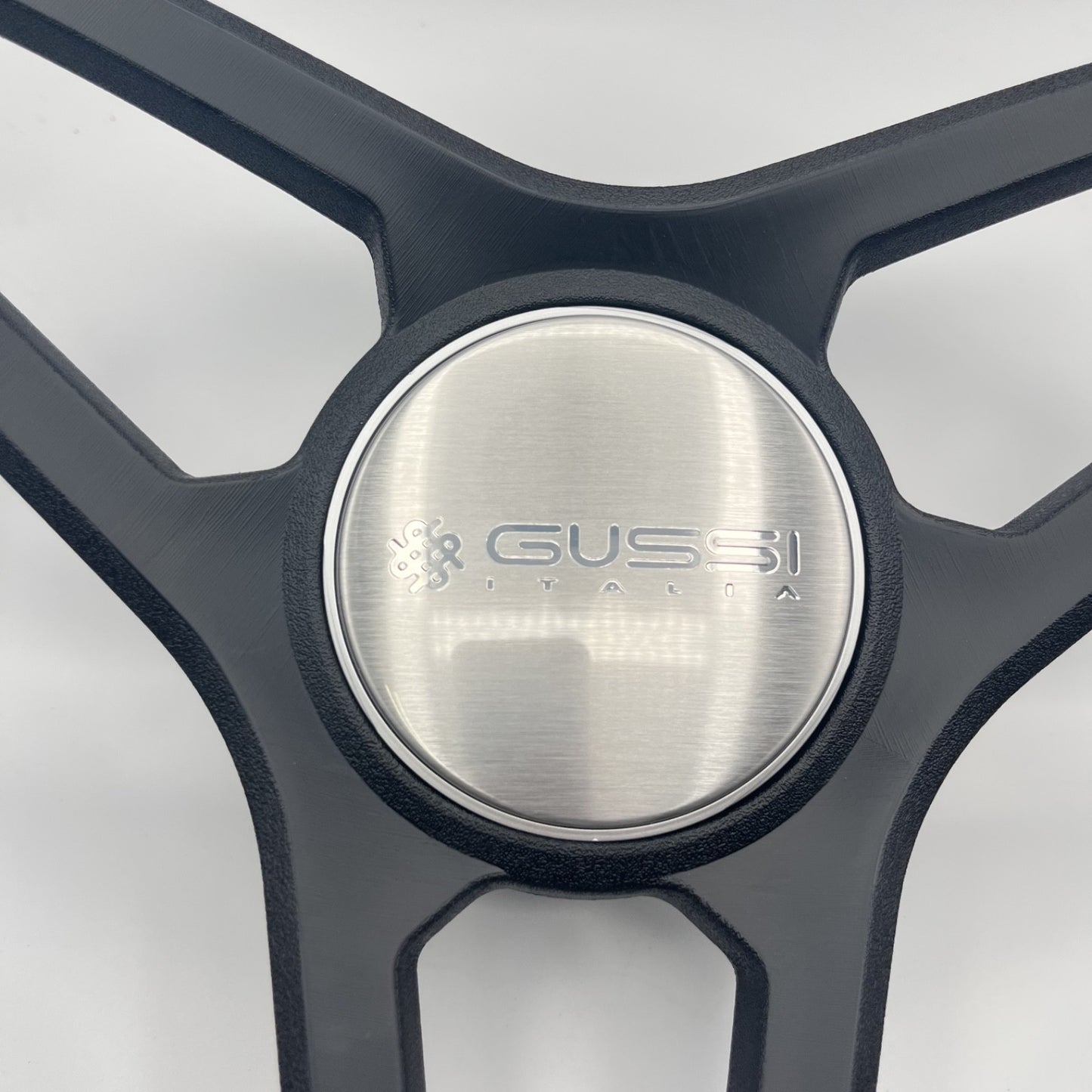 Molino Black w/Soft Touch Urethane Rim Boat Steering Wheel | Gussi