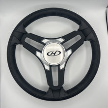 Gussi Italia Marine Steering Wheel Black Brush Metal Spokes | Harris Kayot