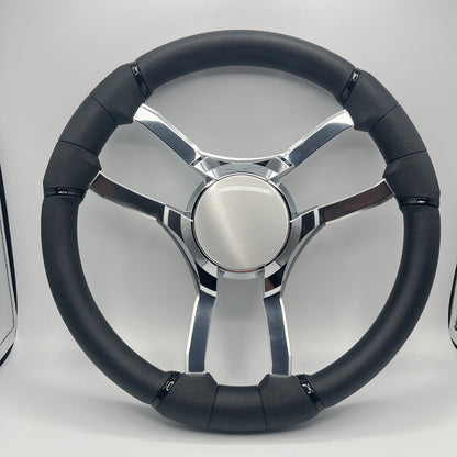 Malera Boat Steering Wheel Chrome Spokes | Chrome Blank Star