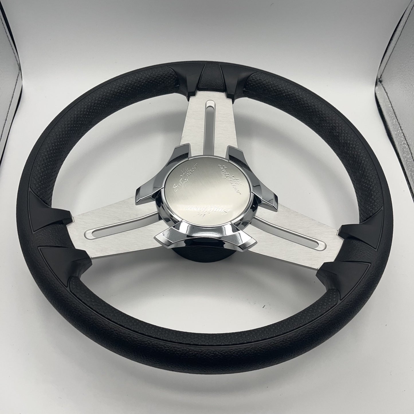 Model 15 Marine Steering Wheel Brushed Aluminum Spokes | SunChaser