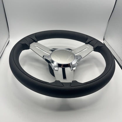 Model 15 Marine Steering Wheel Brush Alum Spokes | Sunchaser Boats Logo