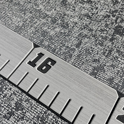 reFLEX | 36" Fish Ruler for Boats | Phoenix Grey over Aphotic Black - Routered