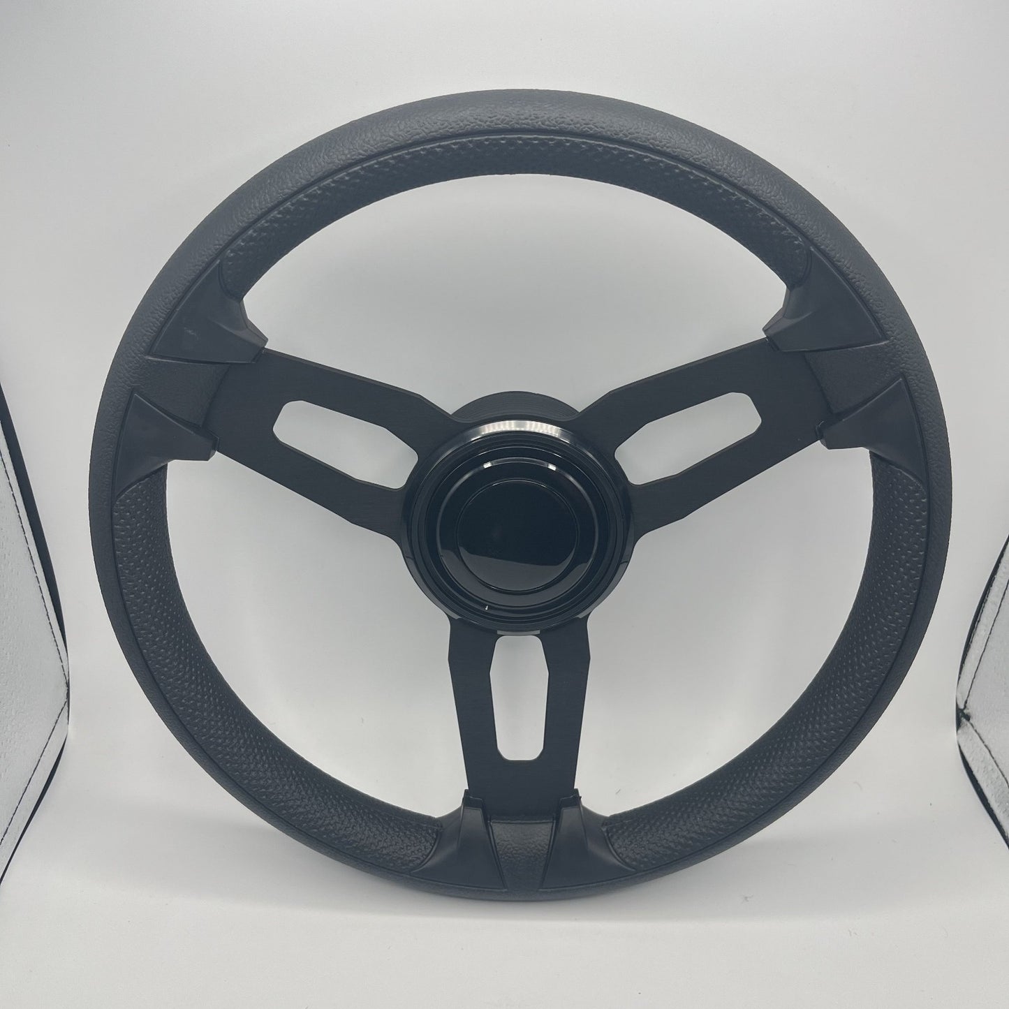 Gussi Italia Model 15 Steering Wheel Blk Brushed Alum Spokes | BlackTarget