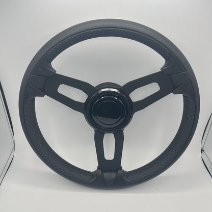 Gussi Italia Model 15 Steering Wheel Blk Brushed Alum Spokes | BlackTarget