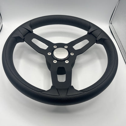 Gussi Italia Model 15 Steering Wheel Blk Brushed Alum Spokes | Gussi Stainless