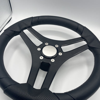 Molinara Marine Steering Wheel Black Brushed Alum Spokes | Gussi Italia